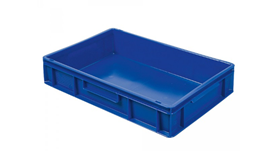 Afficher les détails pour Récipient plastique bleu Image de Récipient plastique bleu