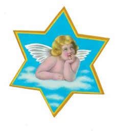 Afficher les détails pour Etoile avec tête d'ange 10 cm Image de Etoile avec tête d'ange 10 cm