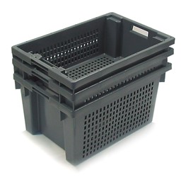 Afficher les détails pour Caisse plastique grillagé Image de Caisse plastique grillagé